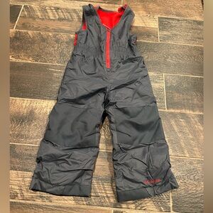 Columbia Red and Gray Winter Bib Toddler 3T snow pants